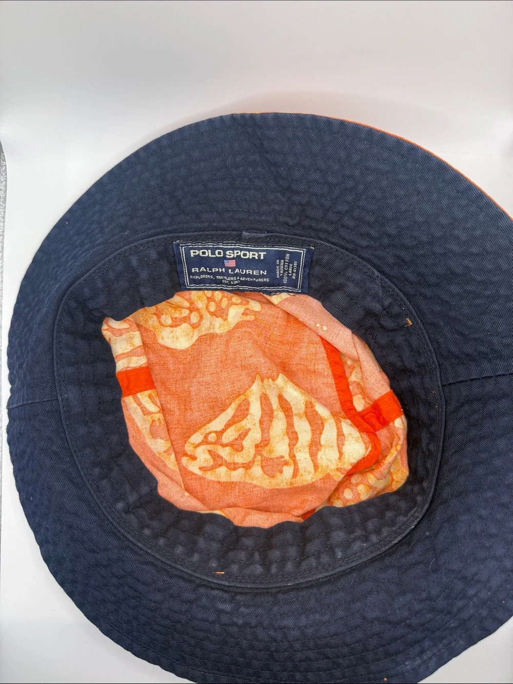 Polo by Ralph Lauren Orange and Yellow Tie-Dye Bucket Hat